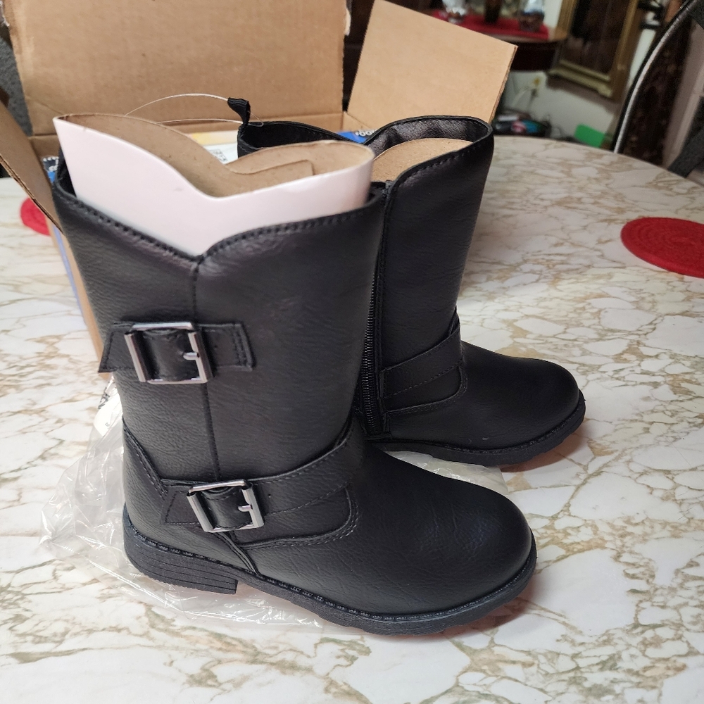 Little Girls Carters. BRAND NEW SZ. 12 BIKER STYLE BOOTS.